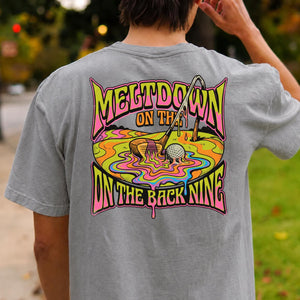 Meltdown On The Back Nine Golf Tee