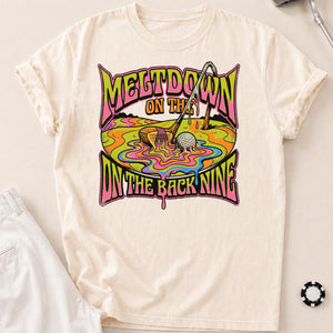 Meltdown On The Back Nine Golf Tee