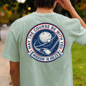 Mission 18 Holes Golf Badge Tee