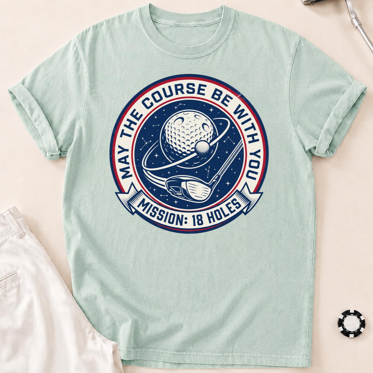 Mission 18 Holes Golf Badge Tee