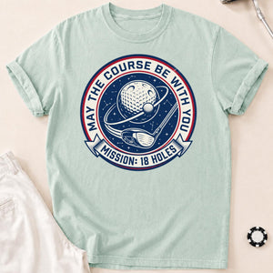 Mission 18 Holes Golf Badge Tee