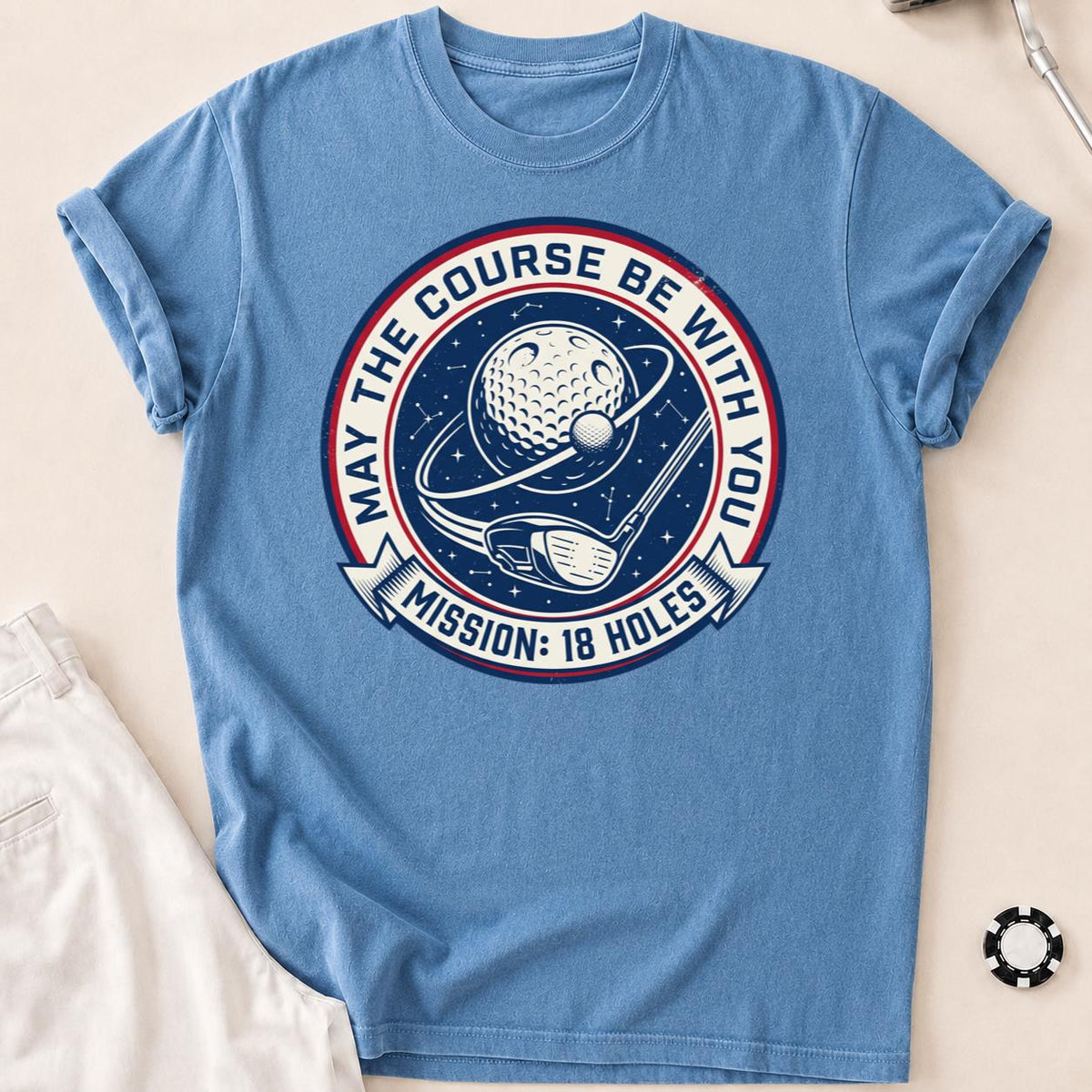 Mission 18 Holes Golf Badge Tee