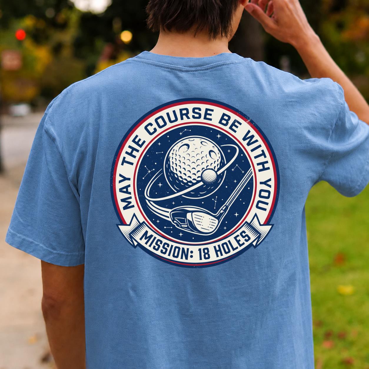 Mission 18 Holes Golf Badge Tee