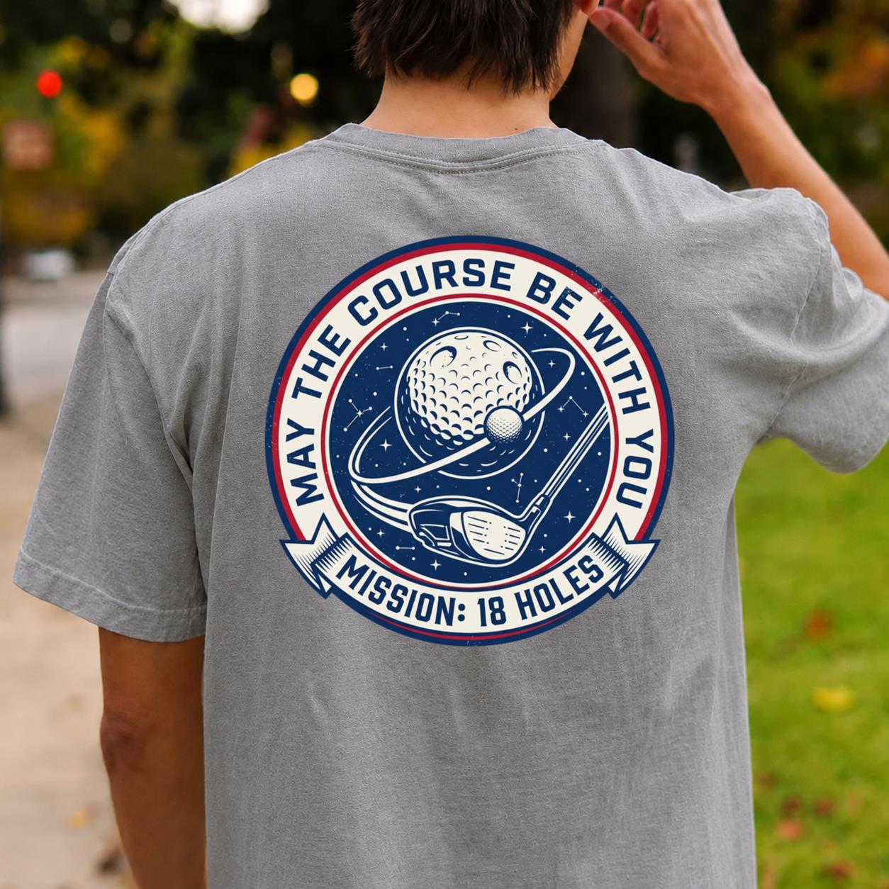 Mission 18 Holes Golf Badge Tee