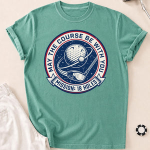 Mission 18 Holes Golf Badge Tee