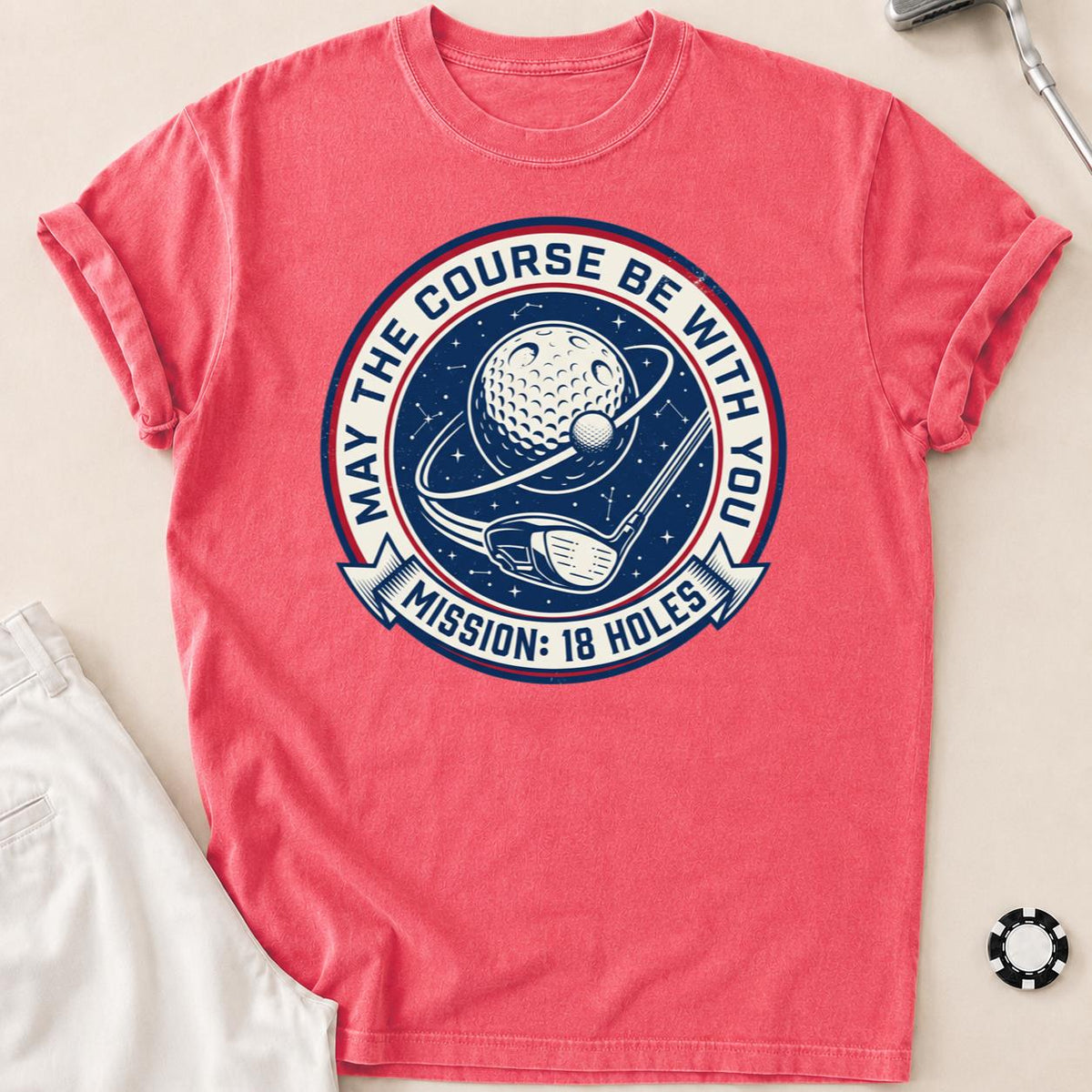 Mission 18 Holes Golf Badge Tee