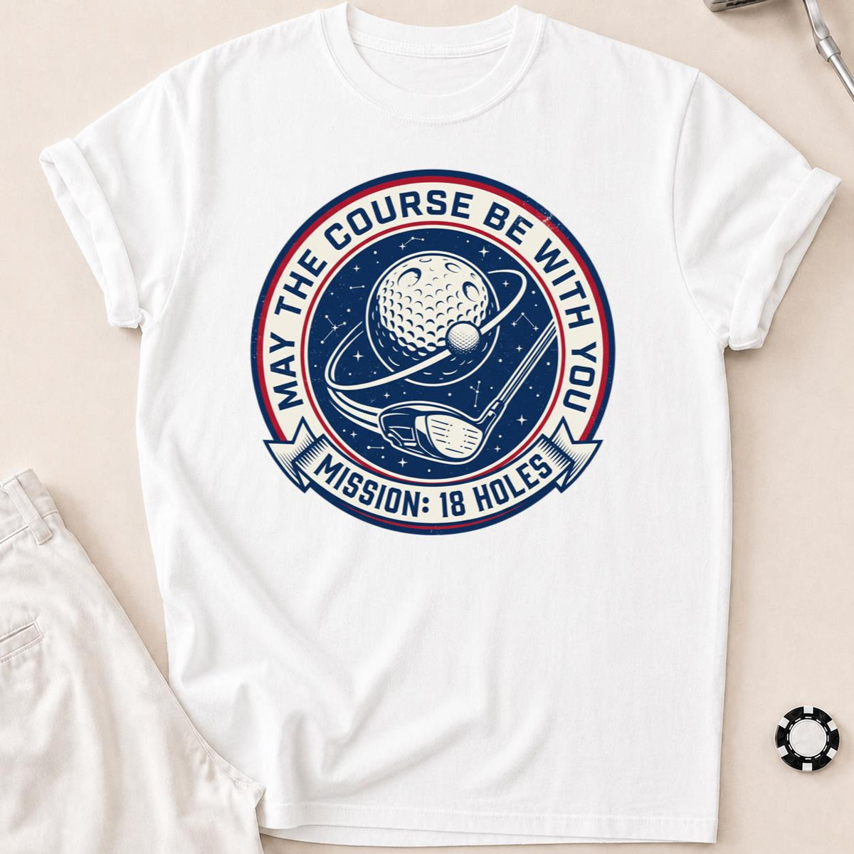Mission 18 Holes Golf Badge Tee