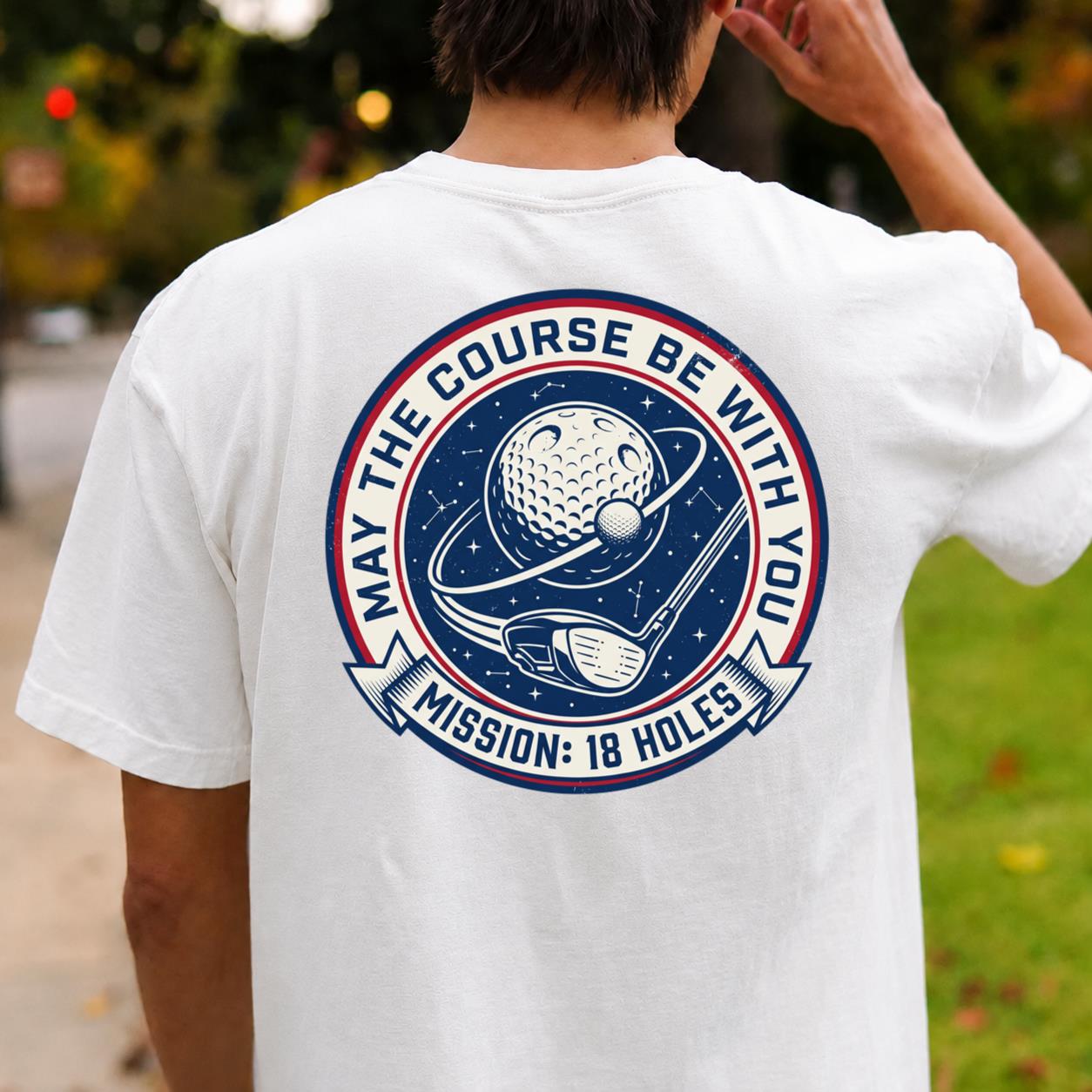 Mission 18 Holes Golf Badge Tee