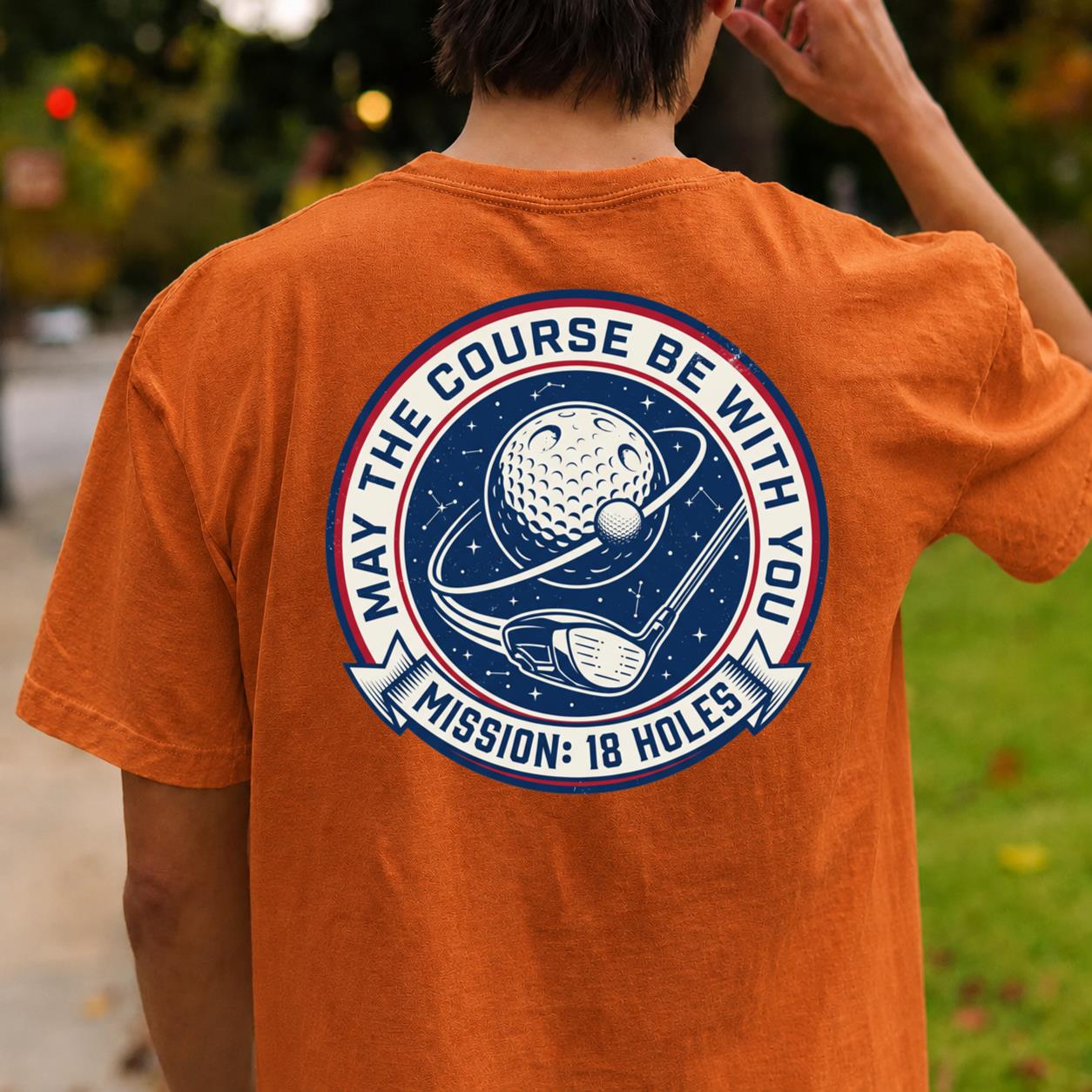 Mission 18 Holes Golf Badge Tee