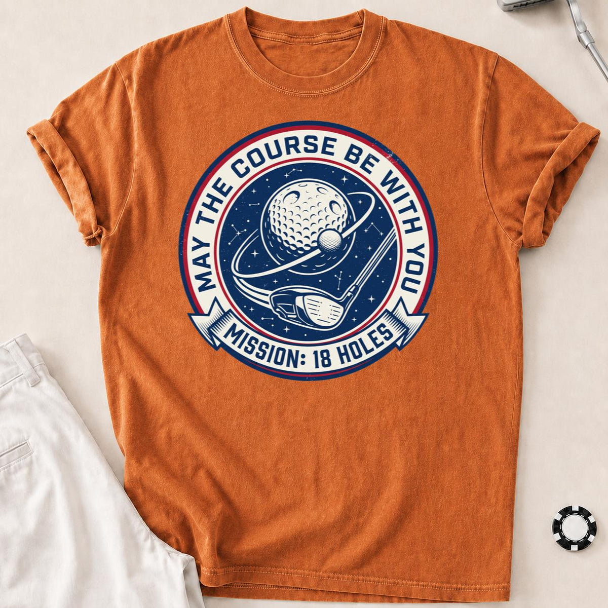 Mission 18 Holes Golf Badge Tee