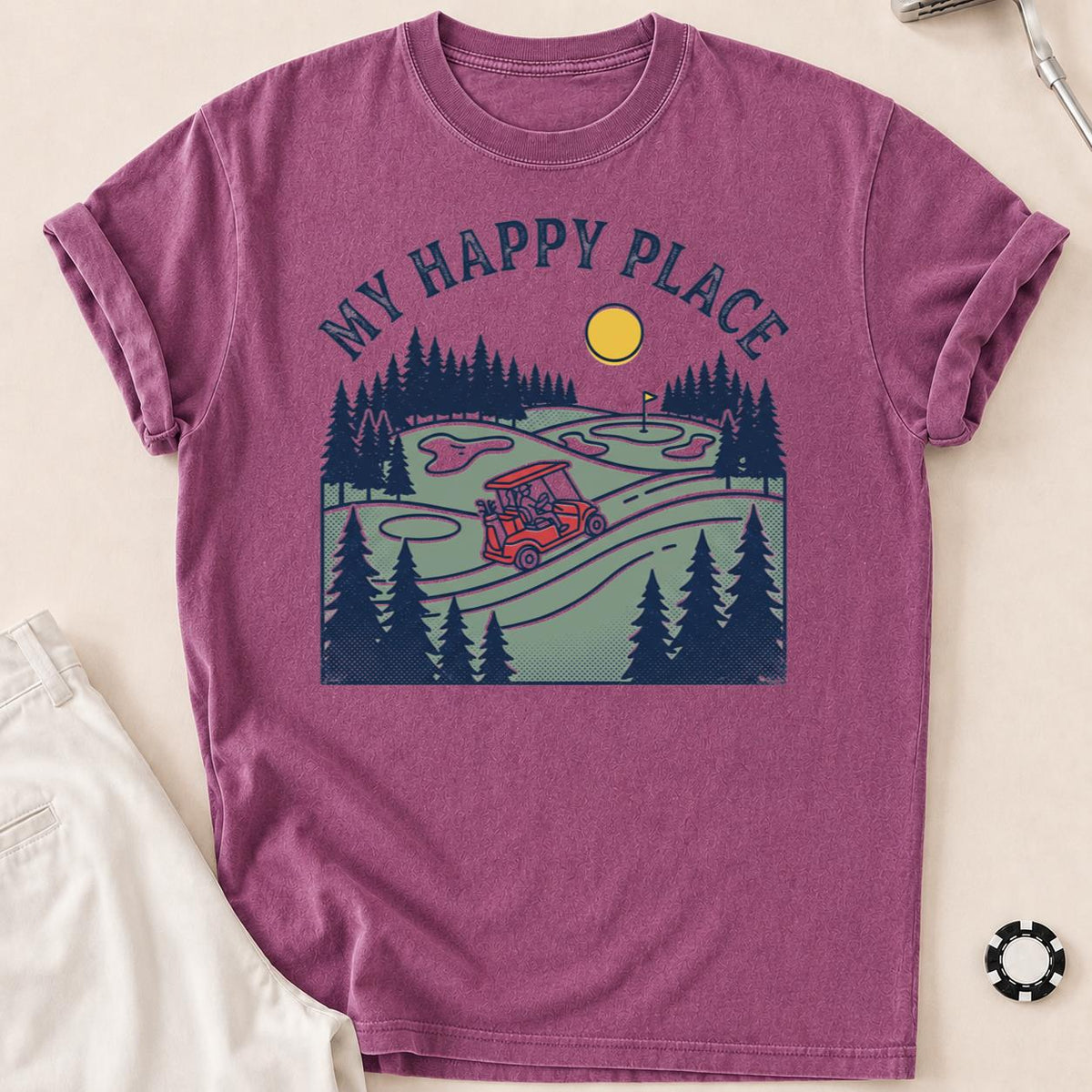 My Happy Place Golf Course Tee