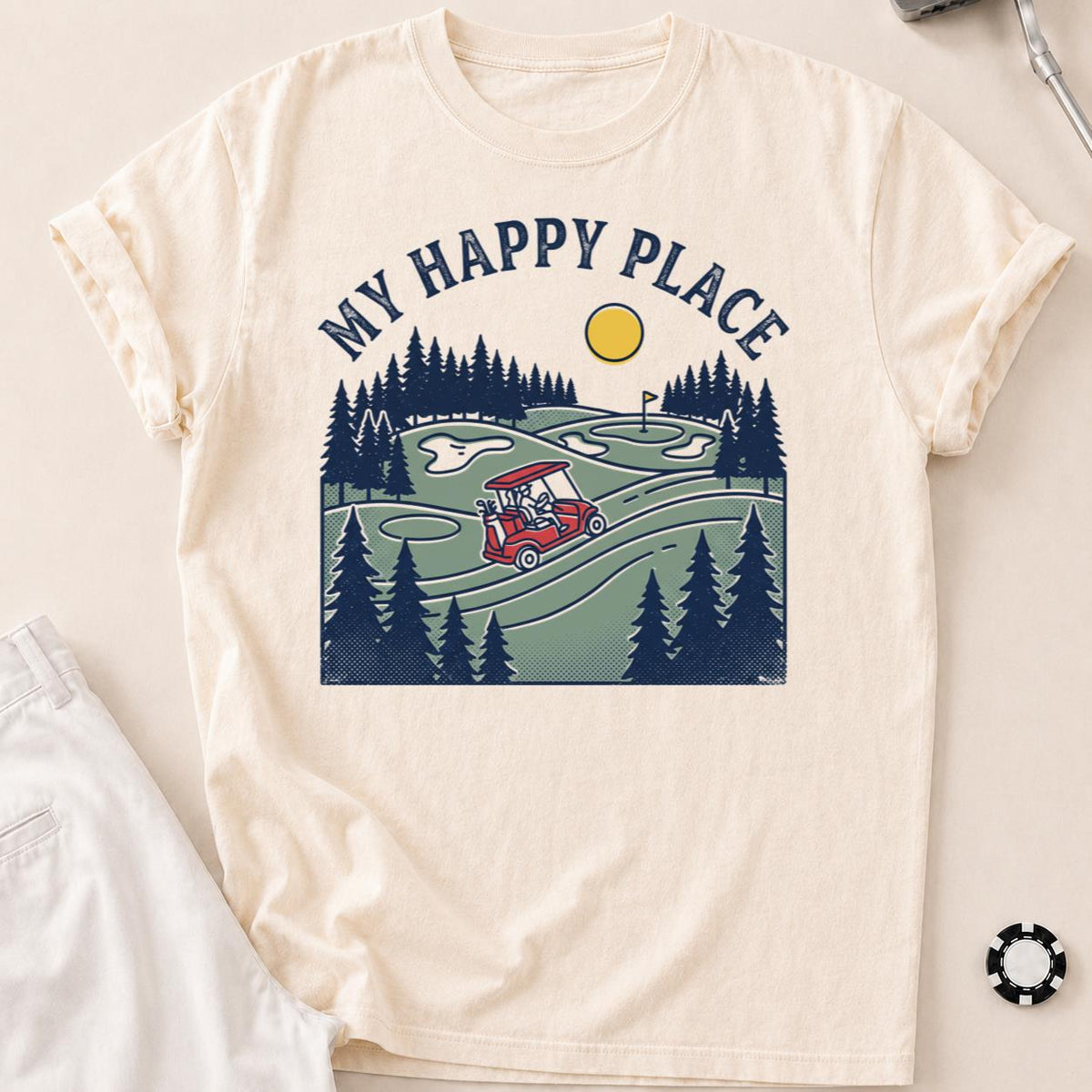 My Happy Place Golf Course Tee