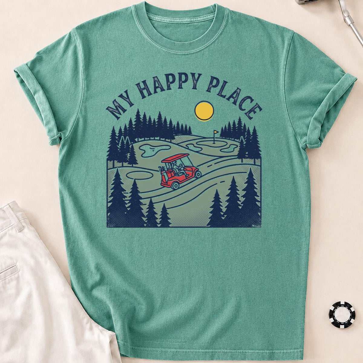 My Happy Place Golf Course Tee