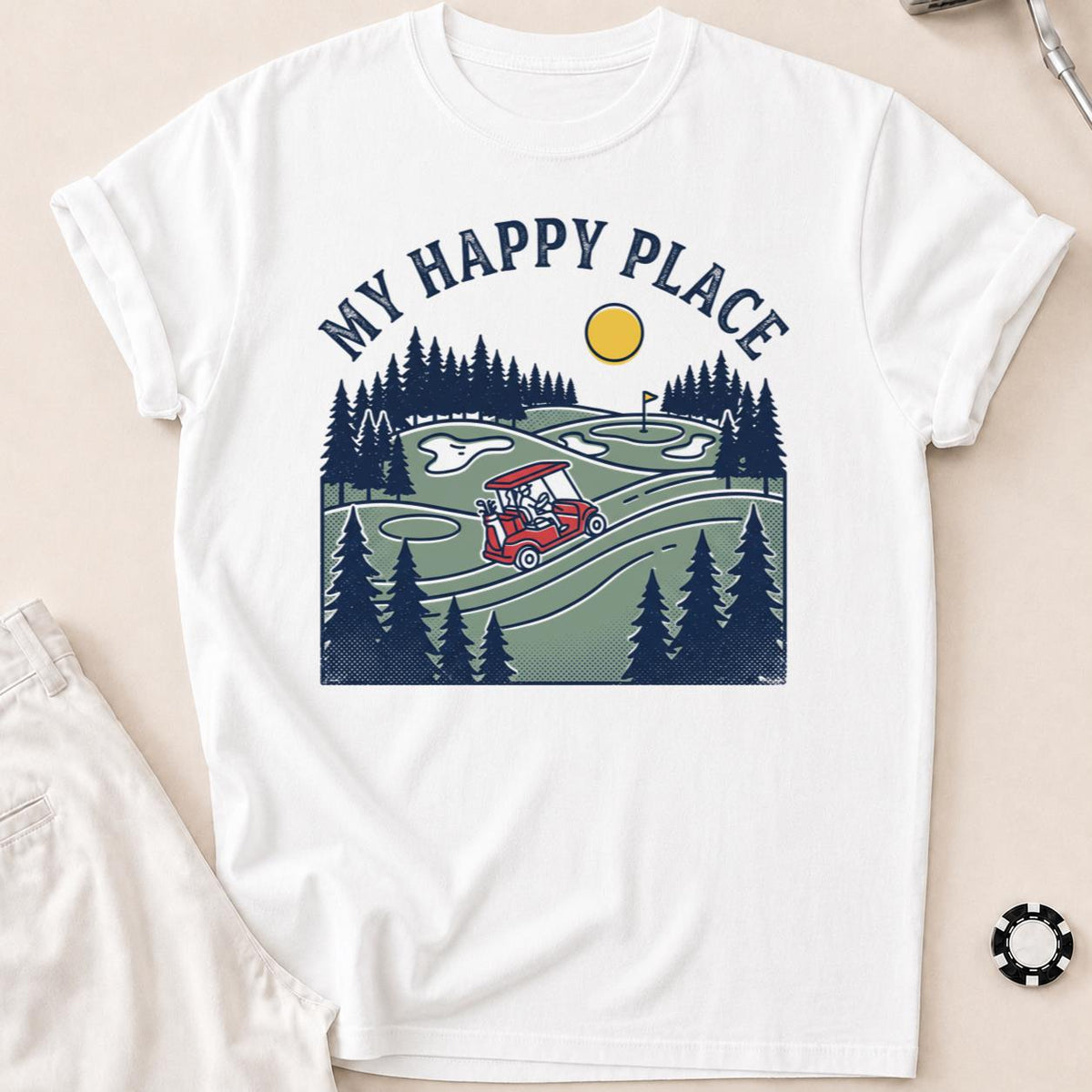 My Happy Place Golf Course Tee