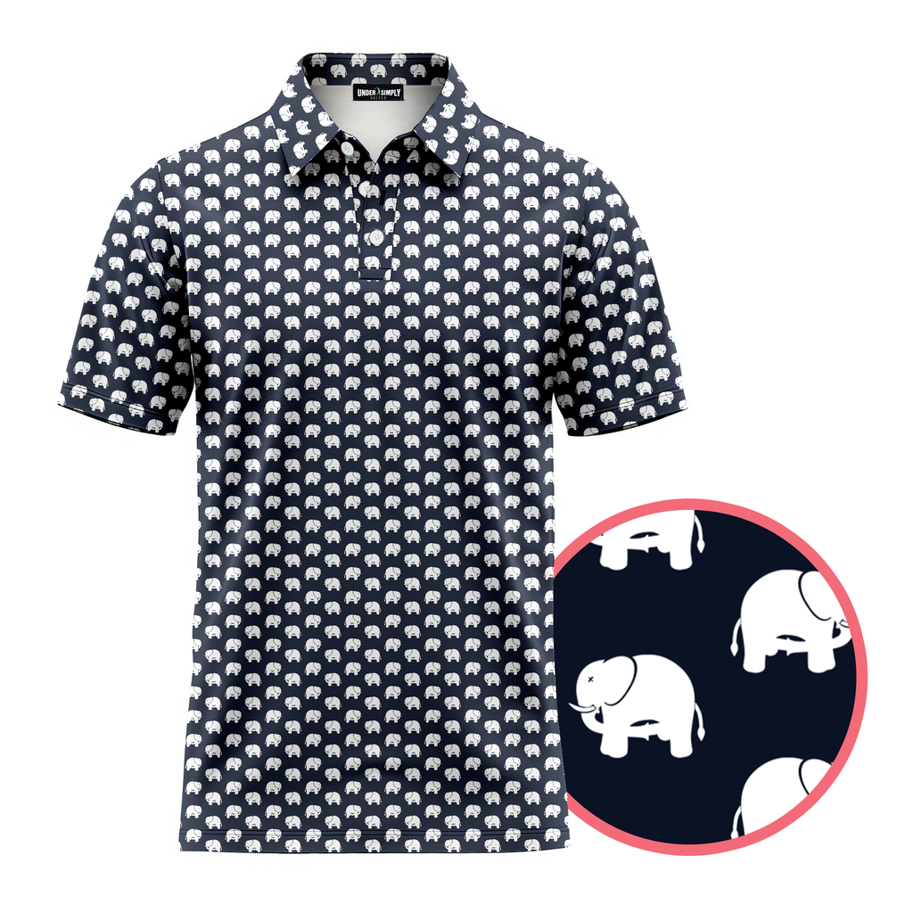 Navy Bad Elephant Performance Polo