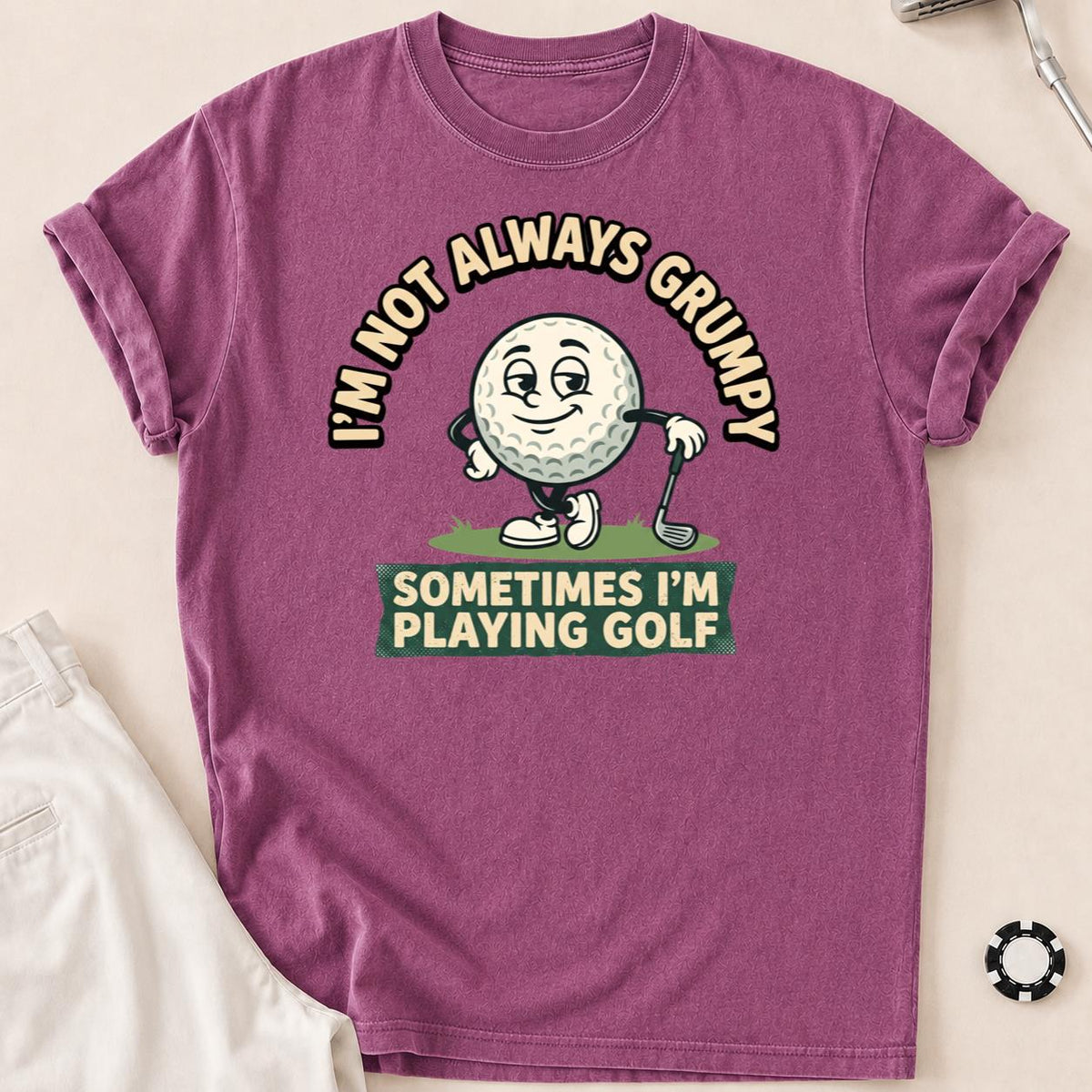 Not Always Grumpy Golf Ball