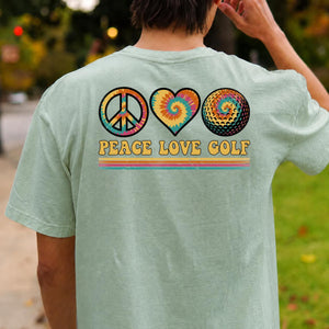 Peace Love Golf Tie Dye