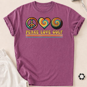 Peace Love Golf Tie Dye