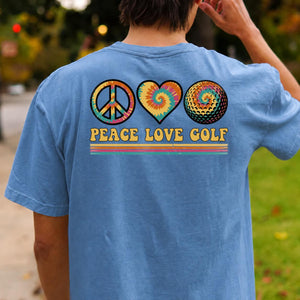 Peace Love Golf Tie Dye