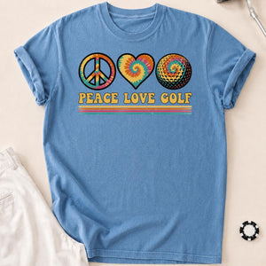 Peace Love Golf Tie Dye