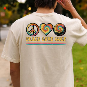 Peace Love Golf Tie Dye