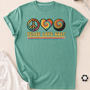 Peace Love Golf Tie Dye