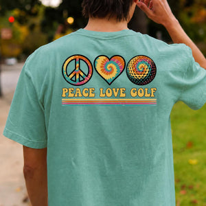Peace Love Golf Tie Dye