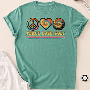 Peace Love Golf Tie Dye