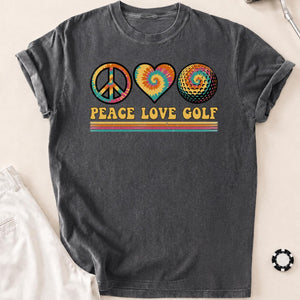Peace Love Golf Tie Dye