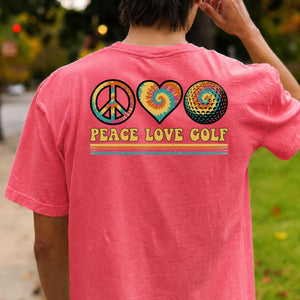 Peace Love Golf Tie Dye