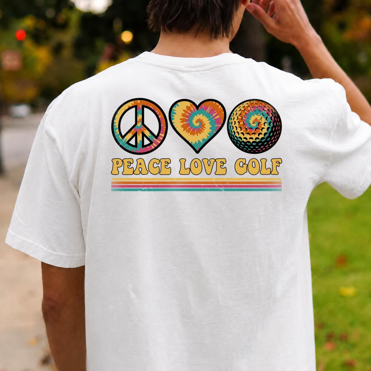 Peace Love Golf Tie Dye