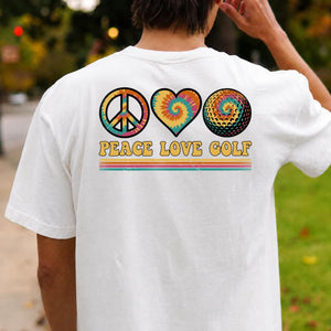 Peace Love Golf Tie Dye