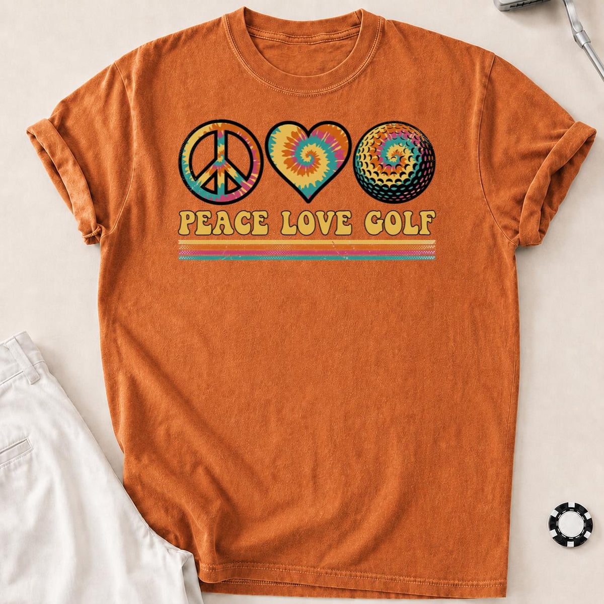 Peace Love Golf Tie Dye