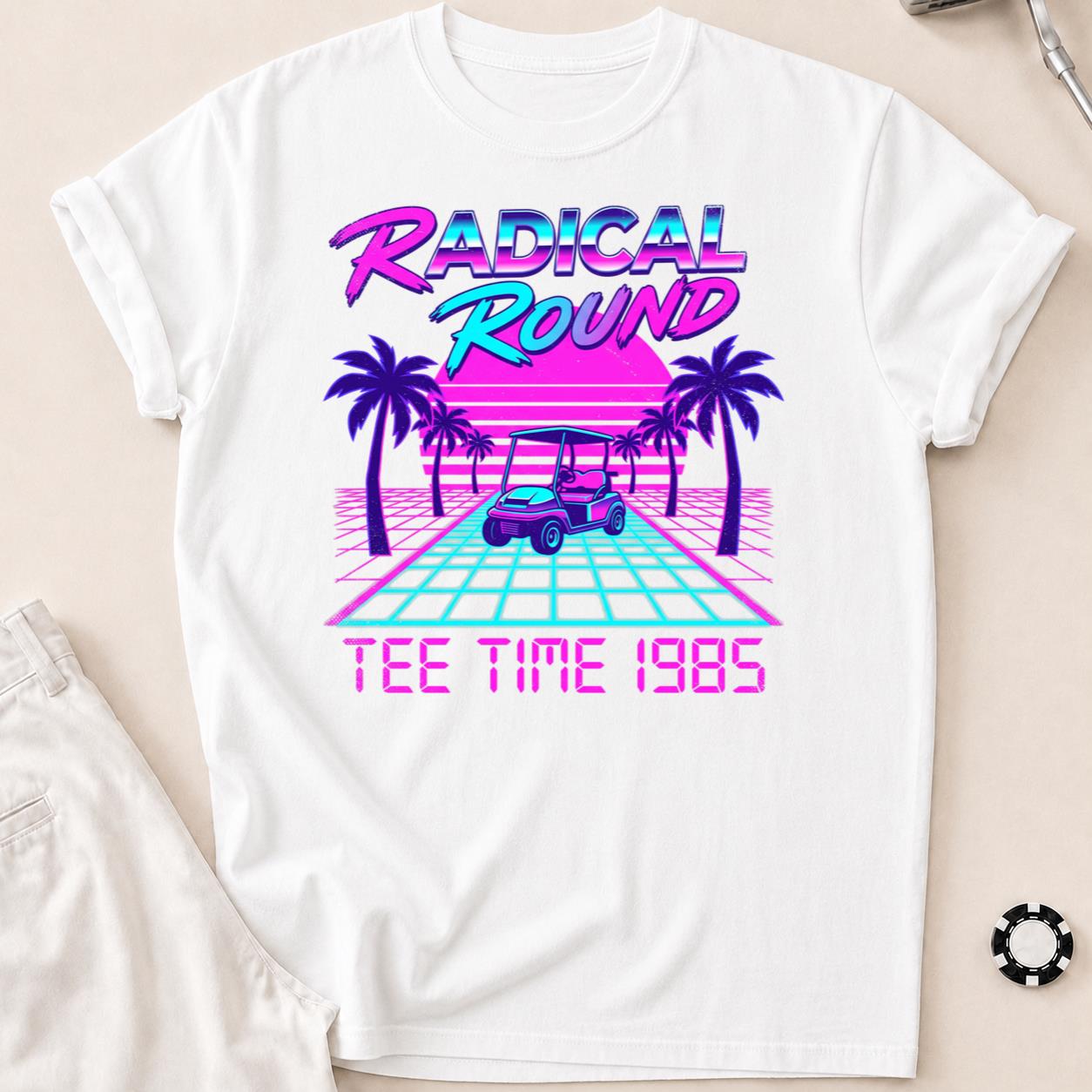 Radical Round Tee Time 1985 Golf Tee