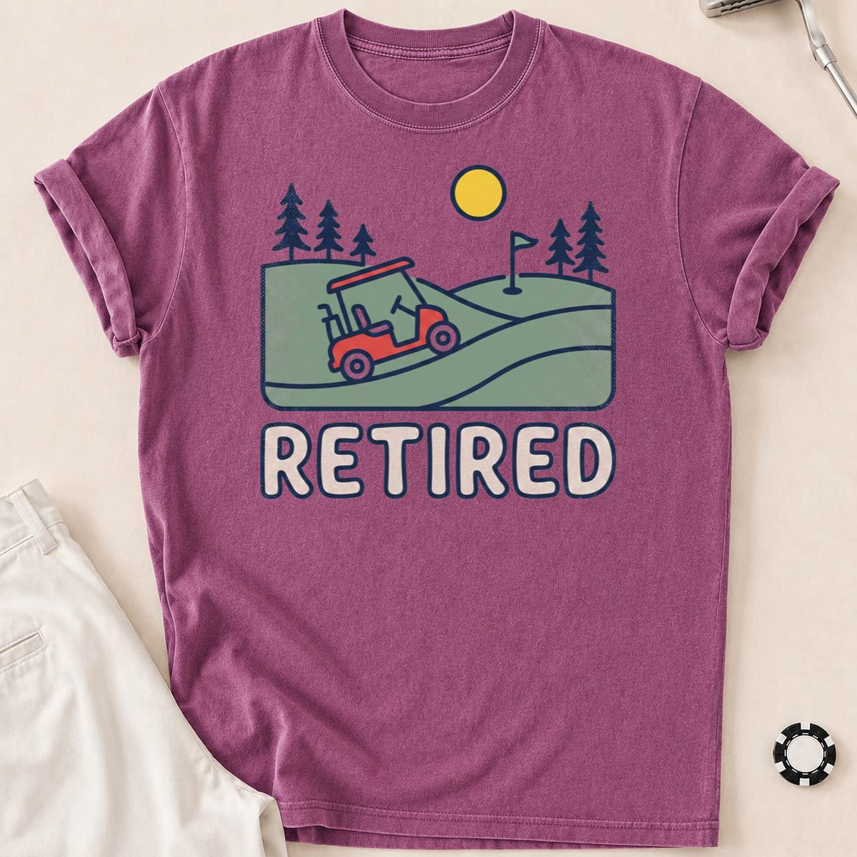 Retired Golf Cart Tee
