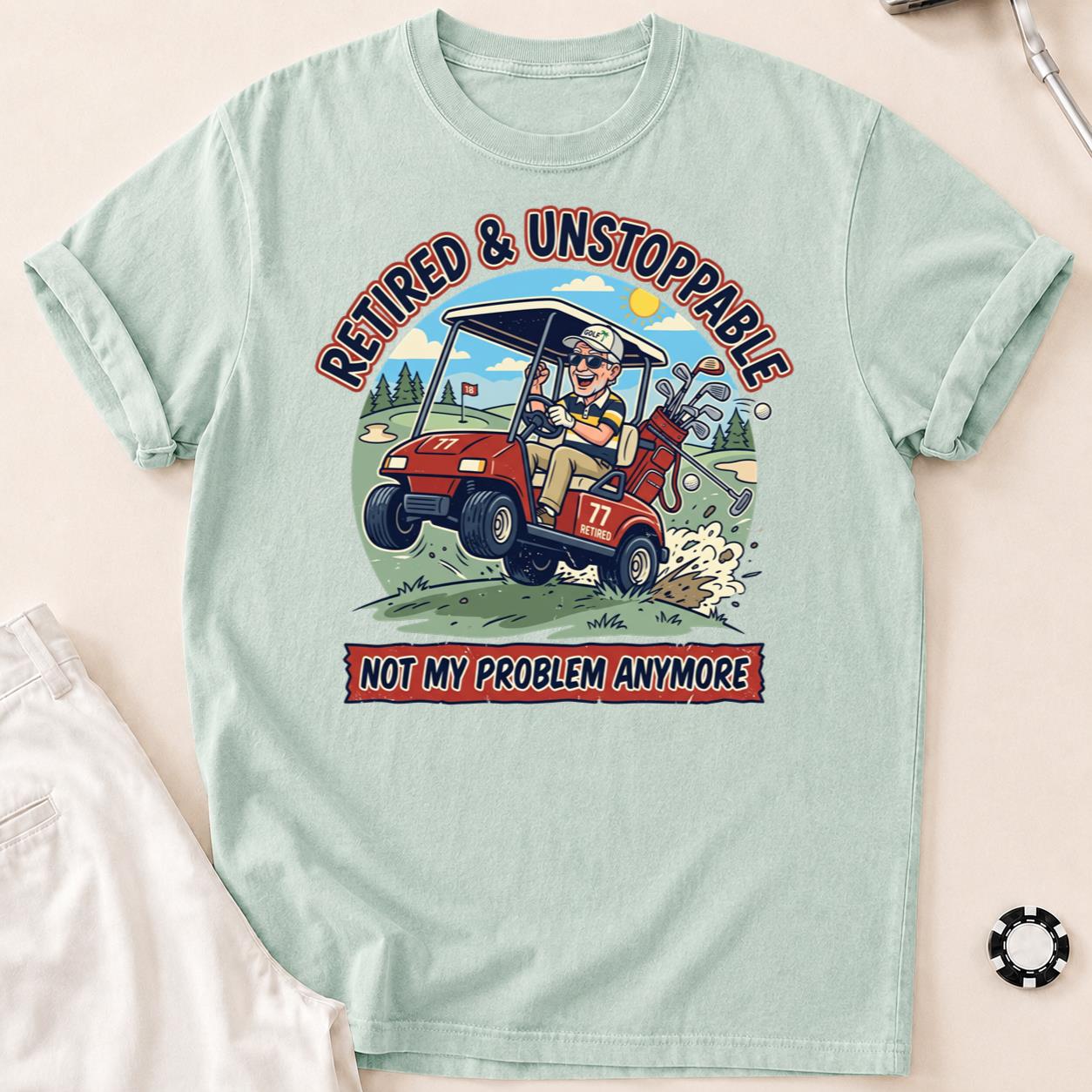 Retired & Unstoppable Full Scene Tee