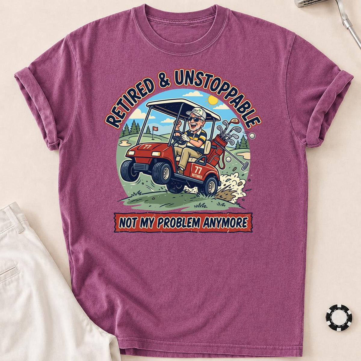 Retired & Unstoppable Full Scene Tee