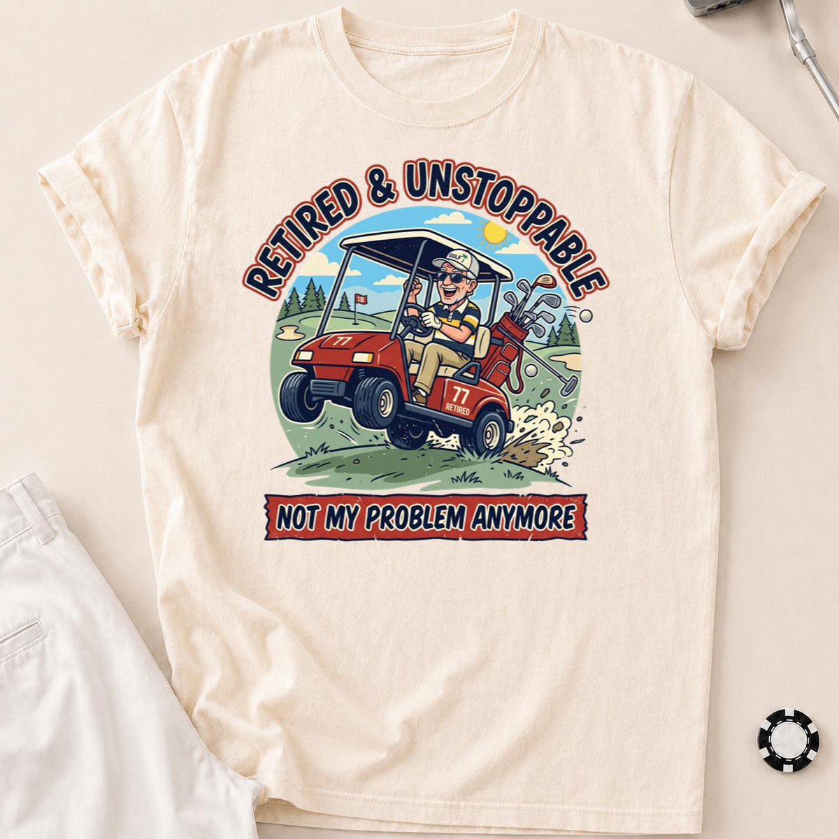 Retired & Unstoppable Full Scene Tee