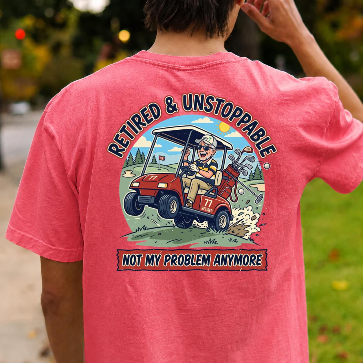 Retired & Unstoppable Full Scene Tee