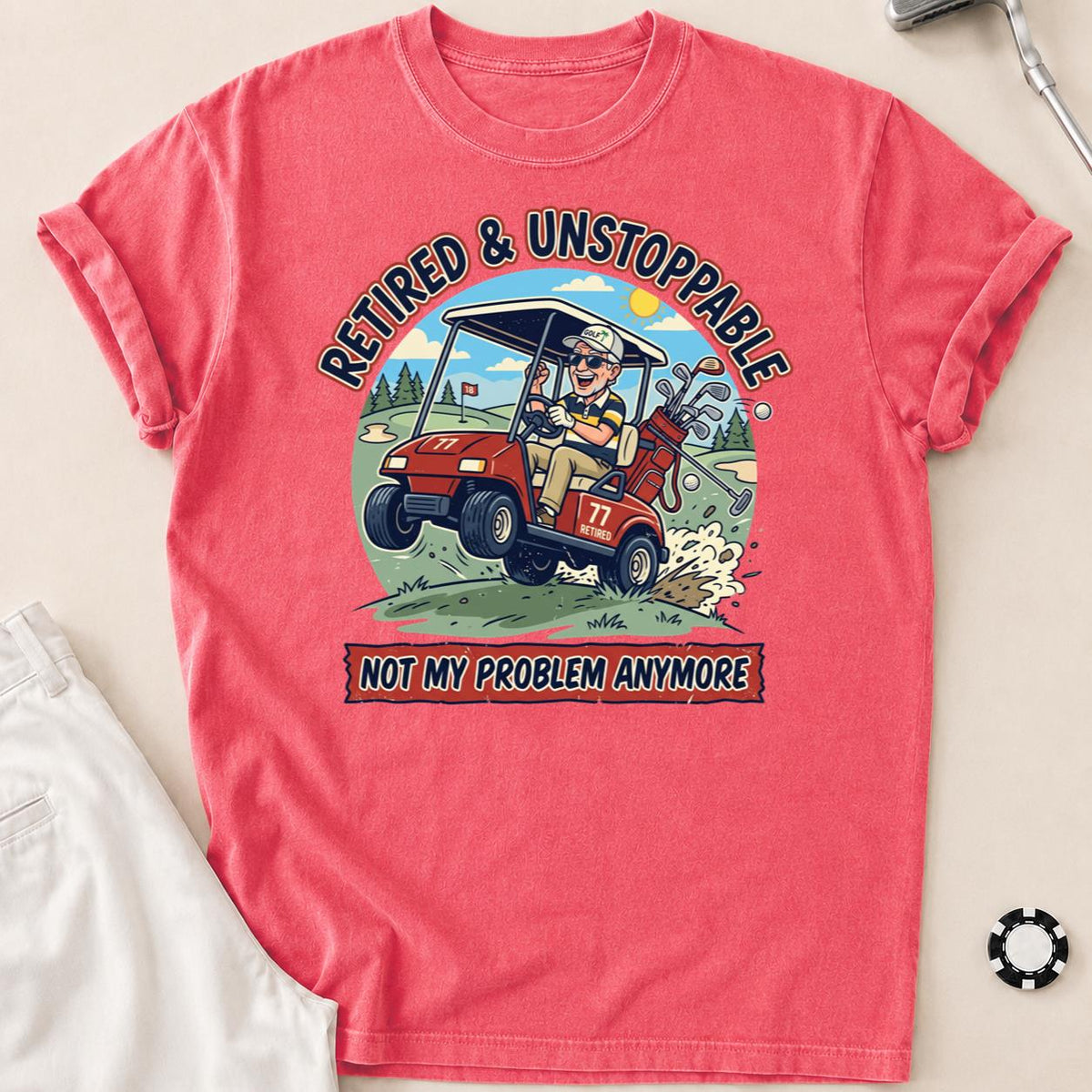 Retired & Unstoppable Full Scene Tee