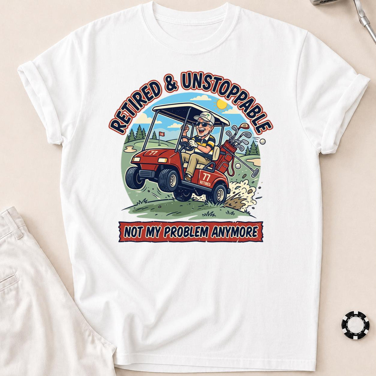 Retired & Unstoppable Full Scene Tee