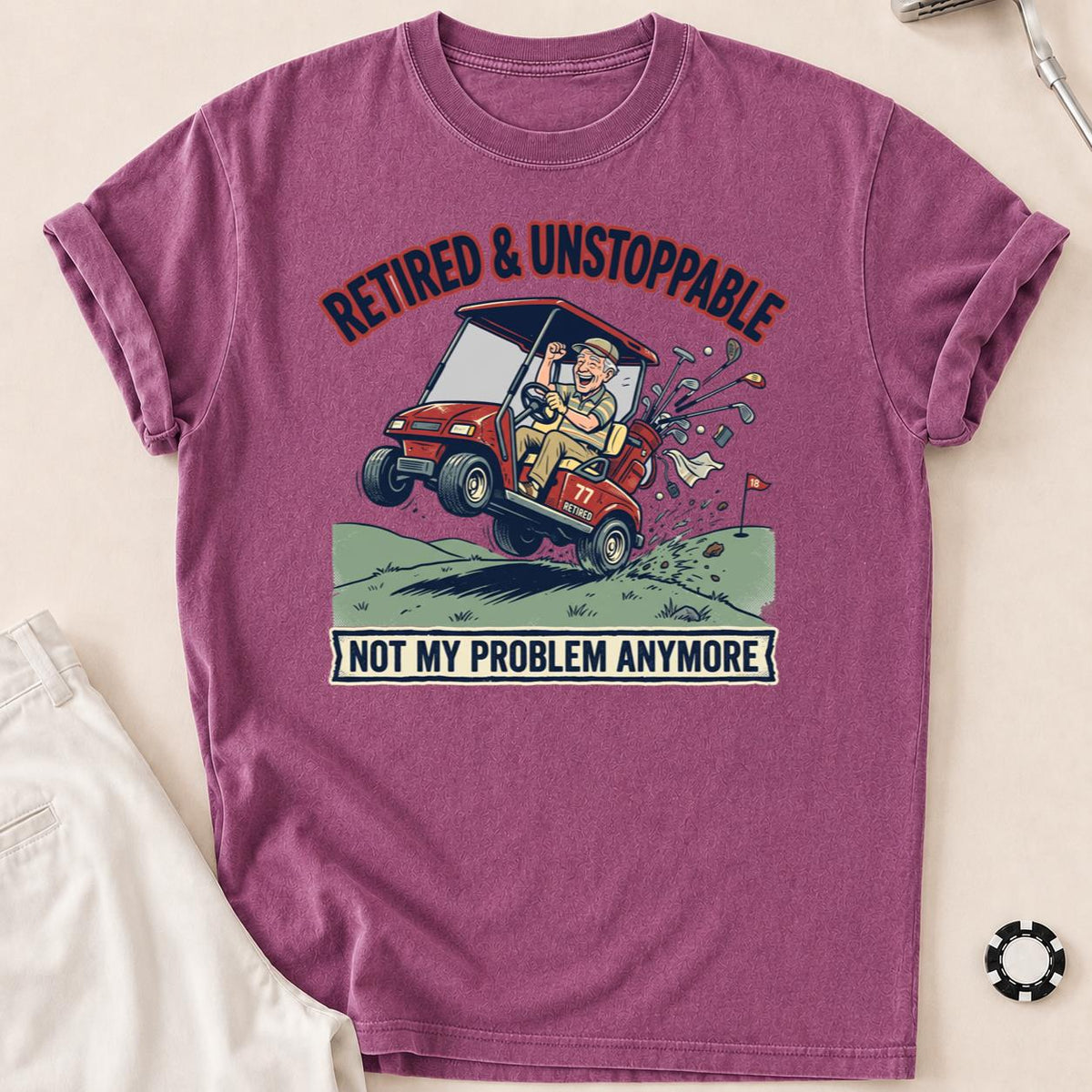 Retired & Unstoppable Golf Tee
