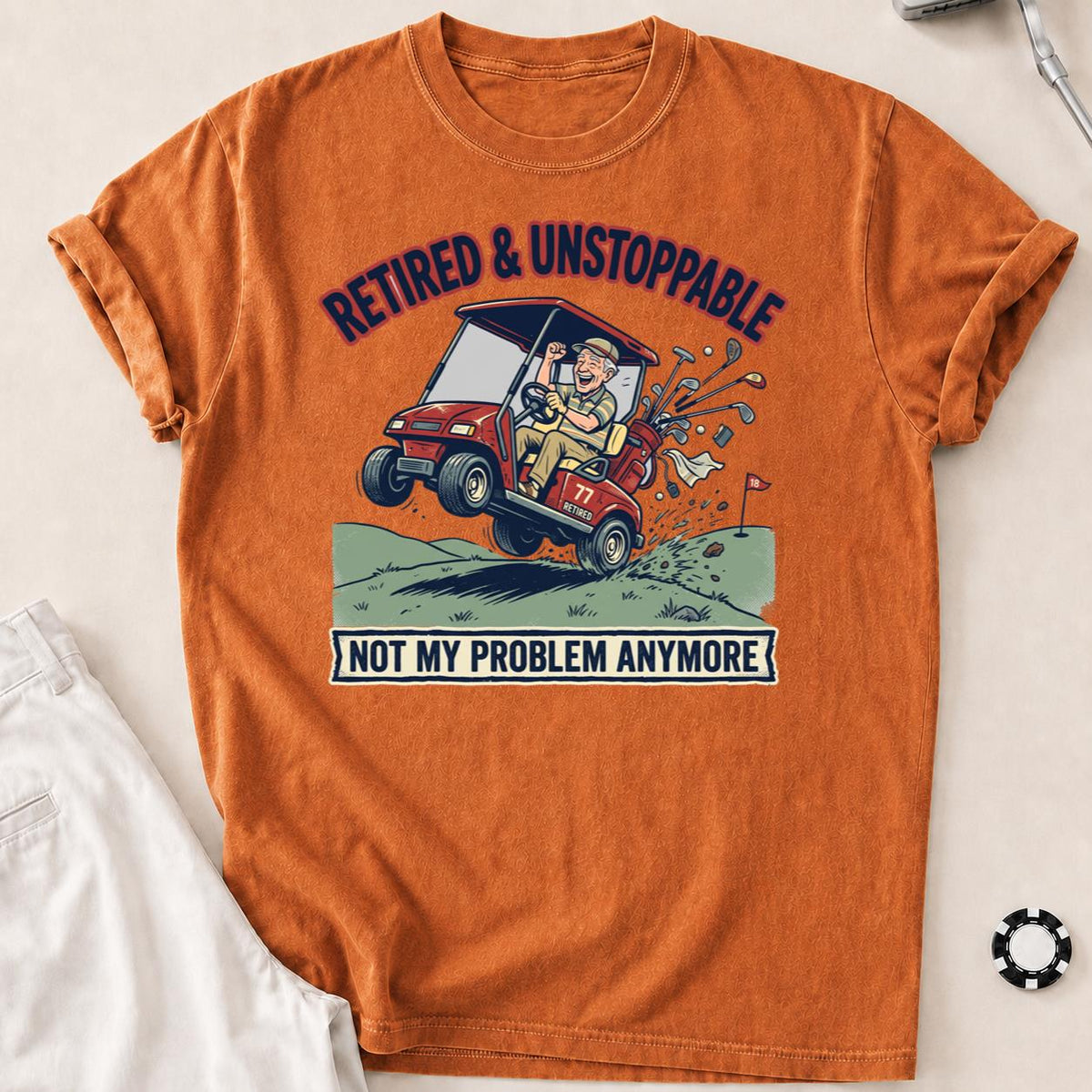 Retired & Unstoppable Golf Tee