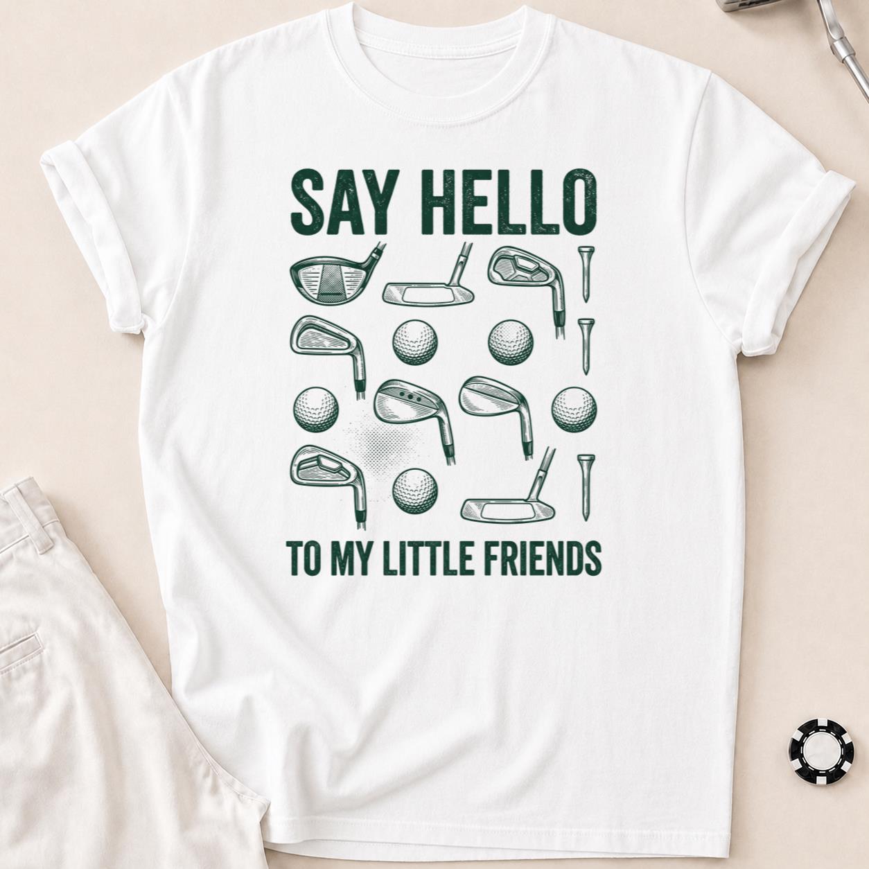 Say Hello To My Little Friends Golf Tee