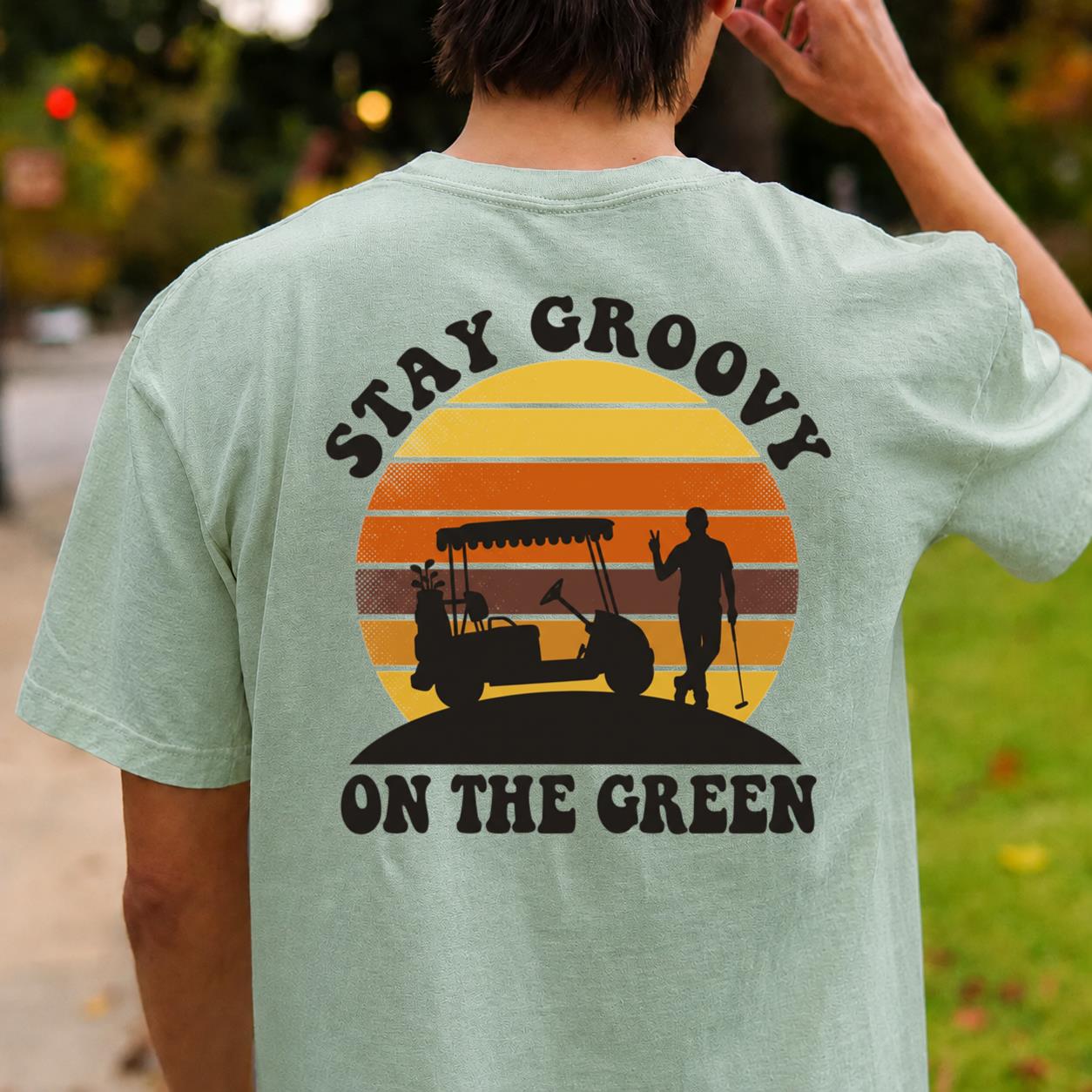 Stay Groovy On The Green Golf Tee