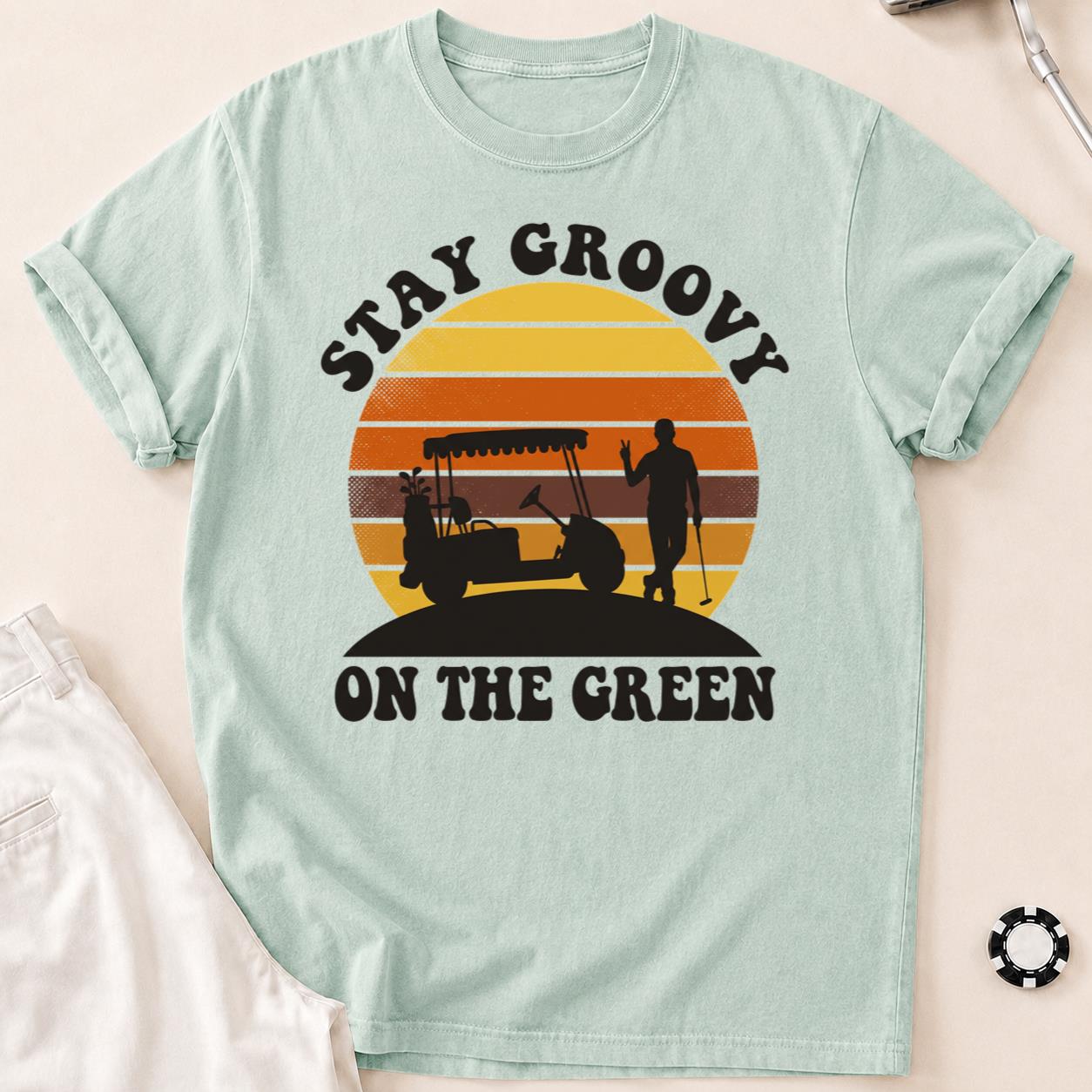 Stay Groovy On The Green Golf Tee