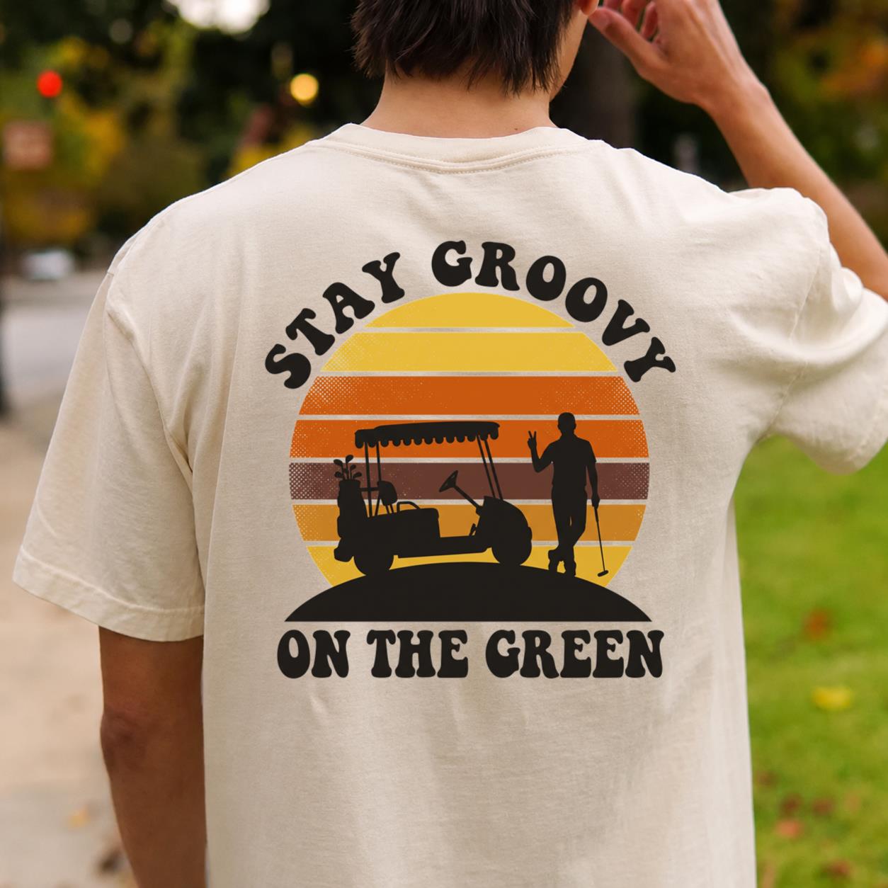 Stay Groovy On The Green Golf Tee