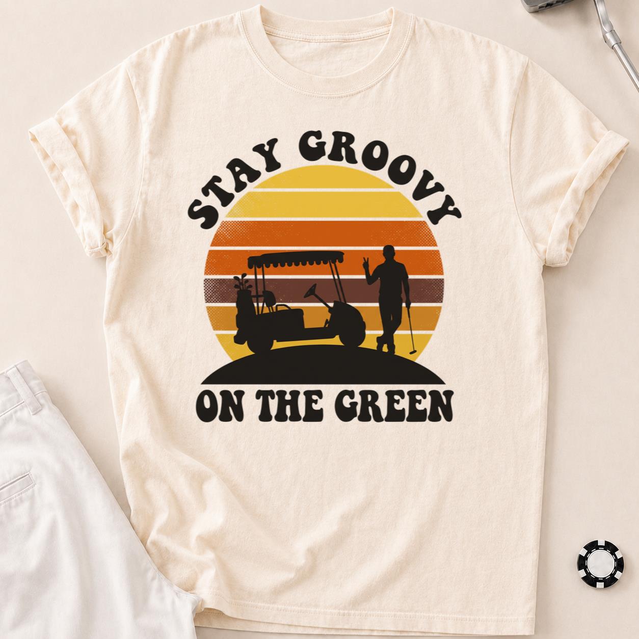 Stay Groovy On The Green Golf Tee