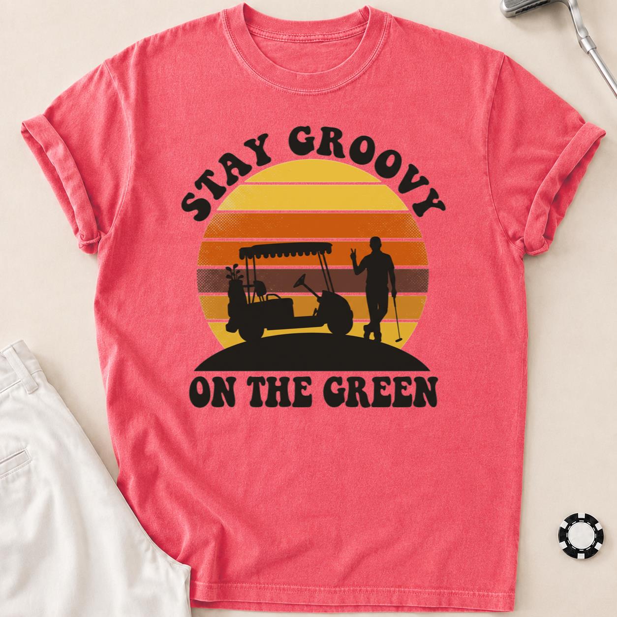 Stay Groovy On The Green Golf Tee