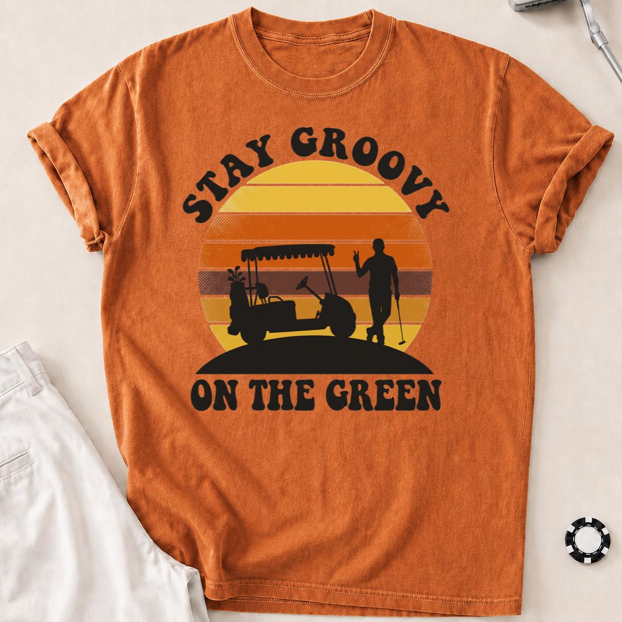 Stay Groovy On The Green Golf Tee